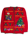 Vintage Red Ugly Christmas Cardigan 62794