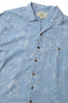 Vintage Island Shores Blue Floral Hawaiian Shirt (1990s)