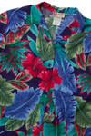 Vintage Hilo Hattie Leaves Hawaiian Shirt (1990s)