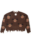 Reindeer Pals Distressed Sweater