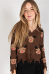 Reindeer Pals Distressed Sweater