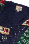 Vintage Blue Ugly Christmas Cardigan 62813