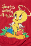 Vintage 1996 "Santas Little Angel" Tweety Bird Looney Tunes Ugly Christmas Sweater