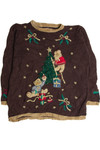 Vintage Brown Ugly Christmas Sweater 62818