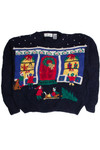 Vintage Black Ugly Christmas Sweater 62855
