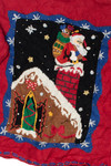 Vintage Santa Going Down The Chimney Ugly Christmas Sweater 61761