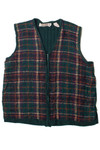 Vintage Karen Scott II Plaid Zip Up Vest