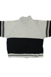 Vintage Neutral Striped Color Block Zip-Up Sweatshirt