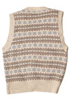 Border Print Sweater Vest