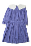 Vintage Blue Polka Dot Smock Dress (1980s)