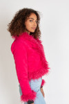 Fur Trim Suede Jacket