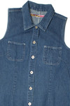 Vintage Button Up Me And You Denim Dress