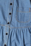 Vintage True Blue Button Front Denim Dress