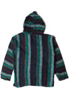 Recycled Teal Striped Baja Hoodie