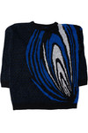 Vintage Blue Vortex 80s Sweater