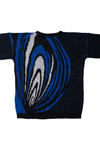 Vintage Blue Vortex 80s Sweater