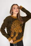 Recycled Cheetah 80s Style Sweater