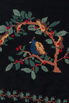 Vintage Bird Cross Stitch Embroidered Sweater
