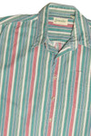 Vintage Green Strip St. John's Bay Button Up Shirt