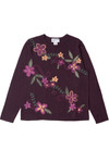 Floral Felted Merino Wool Pendleton Sweater