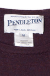 Floral Felted Merino Wool Pendleton Sweater
