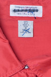 Vintage Red Silk Express Button Up Shirt