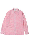 Vintage Pastel Pink Gingham Carroll Reed Button Up Shirt