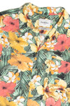 Recycled Goodfellow Red and Orange Flower Hawaiian Shirt