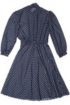 Vintage Navy Polka Dot The Jones Girl Sheer Dress