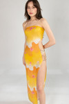 Vintage Y2K Floral Maxi Beach Cover-Up Dress