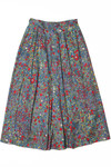 Vintage Poppy Field Floral Geiger Skirt