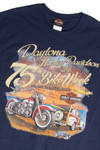 Recycled Harley Davidson Daytona Beach 75th Bike Week T-Shirt