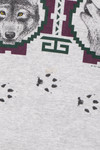 Vintage "Minnesota" Wolves Wraparound Print Art Unlimited Sweatshirt