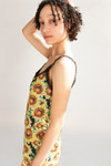 Mesh Ruffle Sunflower Dress