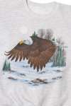 Vintage Eagle Scenic Print Sweatshirt
