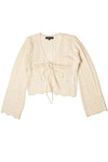 Bell Sleeve Pointelle Cardigan