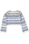 Striped Pointelle Cardigan