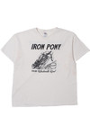 Vintage "Iron Pony" Motorcycle Front/Back Print T-Shirt