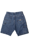 Medium Dark Wash Denim Wrangler Carpenter Shorts