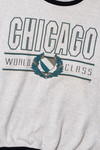 Vintage "Chicago World Class" Thin Striped Gear for Sports Sweatshirt