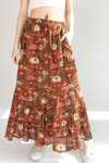 Floral Mushroom Maxi Skirt