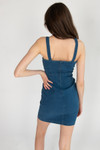 Corset Bodice Denim Mini Dress