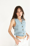 Light Wash Denim Vest