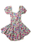 Vintage Puff Sleeve Floral Dress