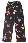 Large Mushroom Print Wide Leg Jeans