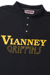 Vintage "Vianney Griffins" Raw Cut Cropped Lightweight Polo (1980s)