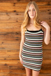 Stripe Crochet Mini Dress 