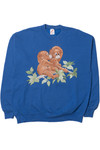 Vintage Baby Monkeys Cross Stitch Embroidered Jerzees Sweatshirt