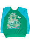 Vintage Kittens and Teddy Bear Raglan Sweatshirt