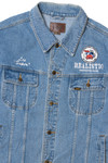 Vintage "Realistic Corvette Club" "Les Super" Embroidered Denim Jacket